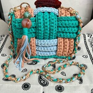 Handcrafted Multi Color Bag Mini Purse